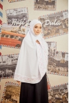 Mini Telekung Jamrah White